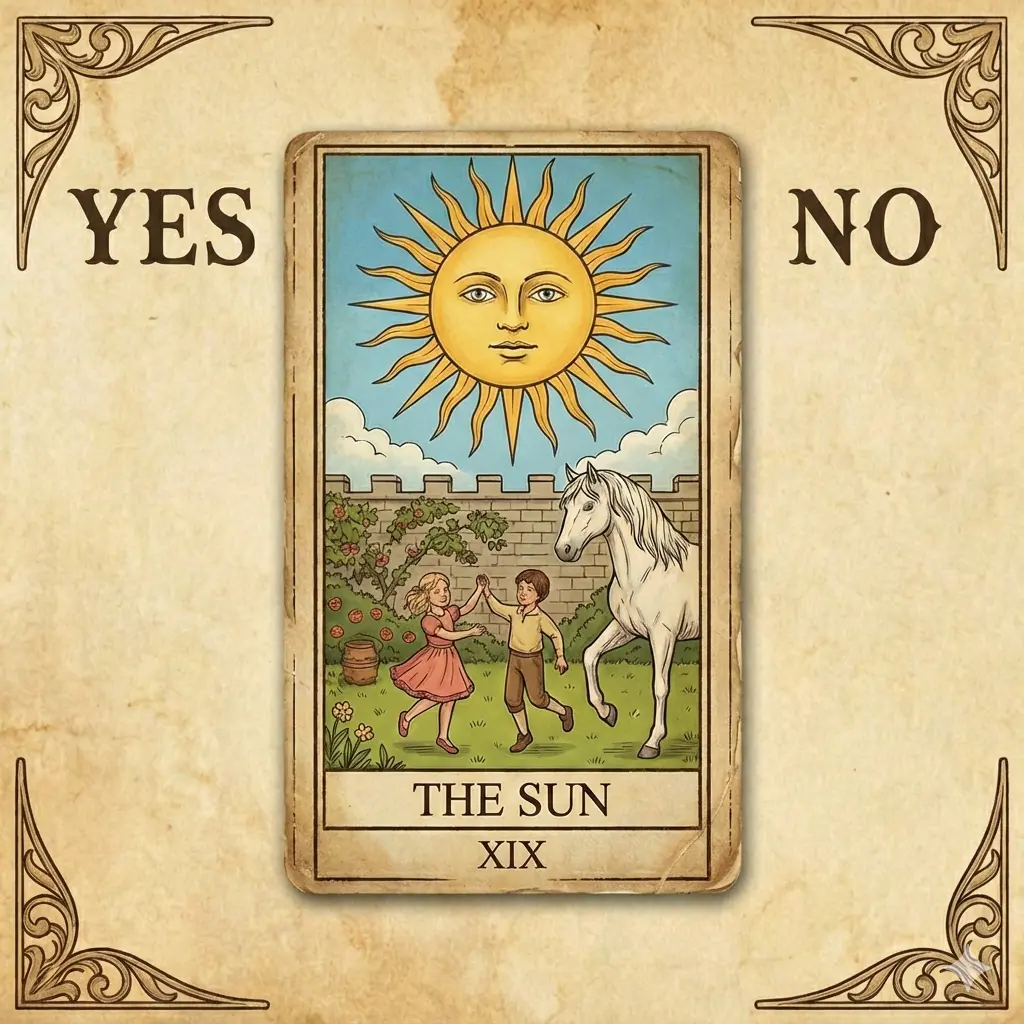 Tarot yes no reading session showing card spread for spiritual guidance and quick decision clarity