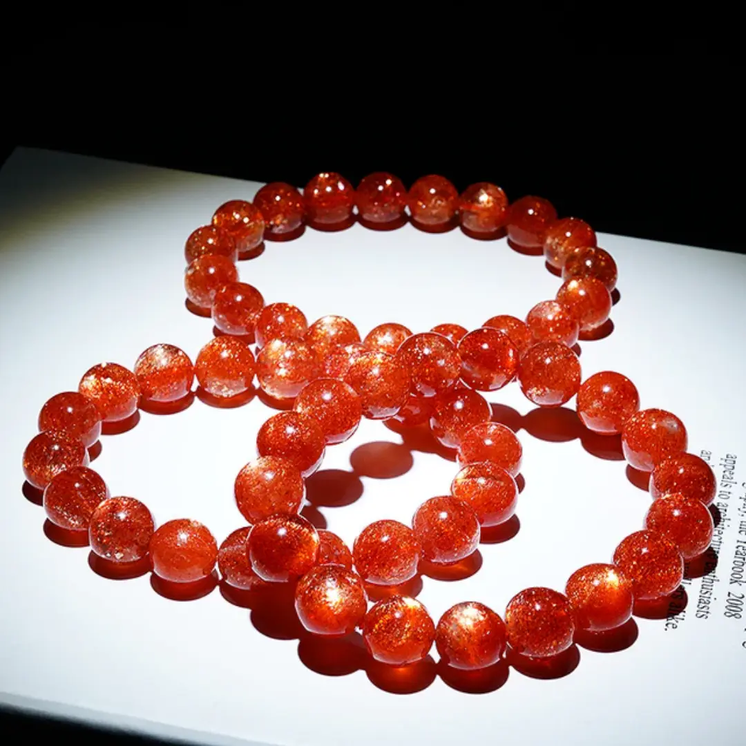 Tanzania sunstone bracelet featuring polished crystal beads for holistic wellness and daily wear