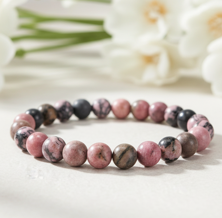 MATRIX RHODONITE BRACELET