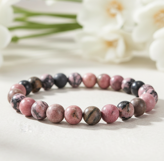 MATRIX RHODONITE BRACELET