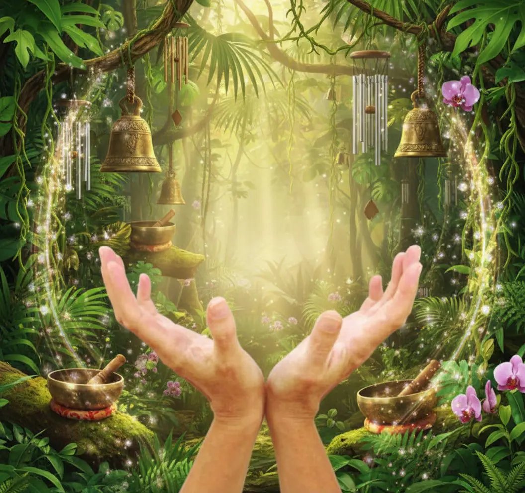 Holistic practitioner guiding a client through a complete healing session in a quiet wellness studio.