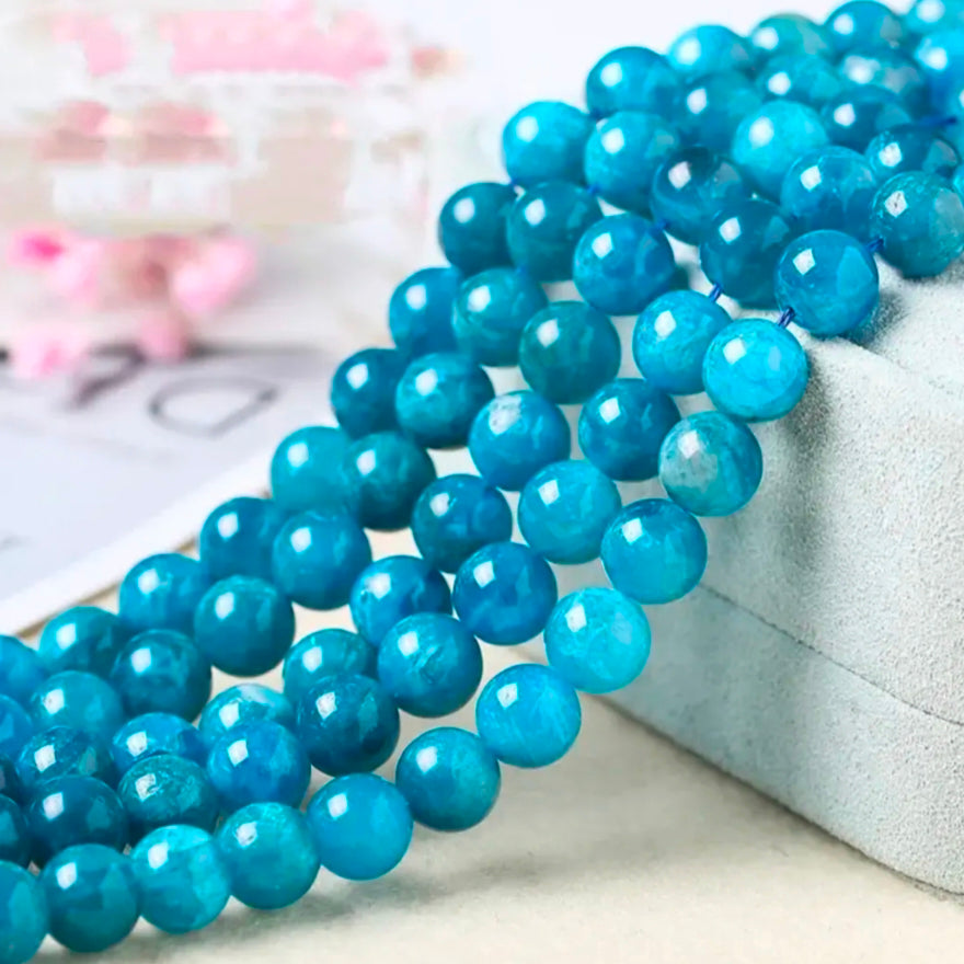 BLUE APATITE BRACELET NEON LARIMA HIGH QUALITY
