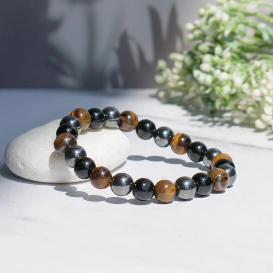Triple protection bracelet displayed on a neutral background for daily holistic wear