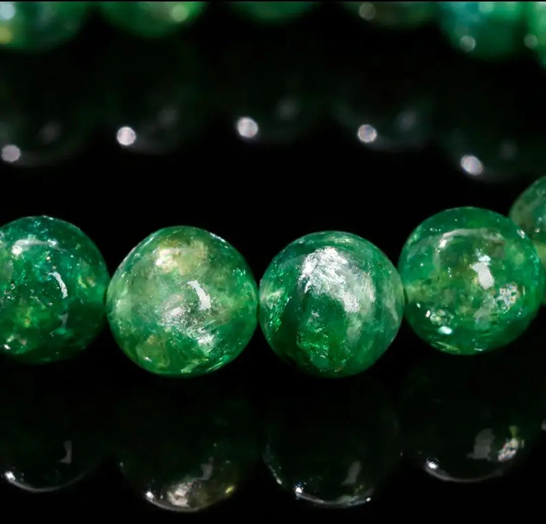 Green chlorite crystal stone used as an energy purifier for meditation and space cleansing