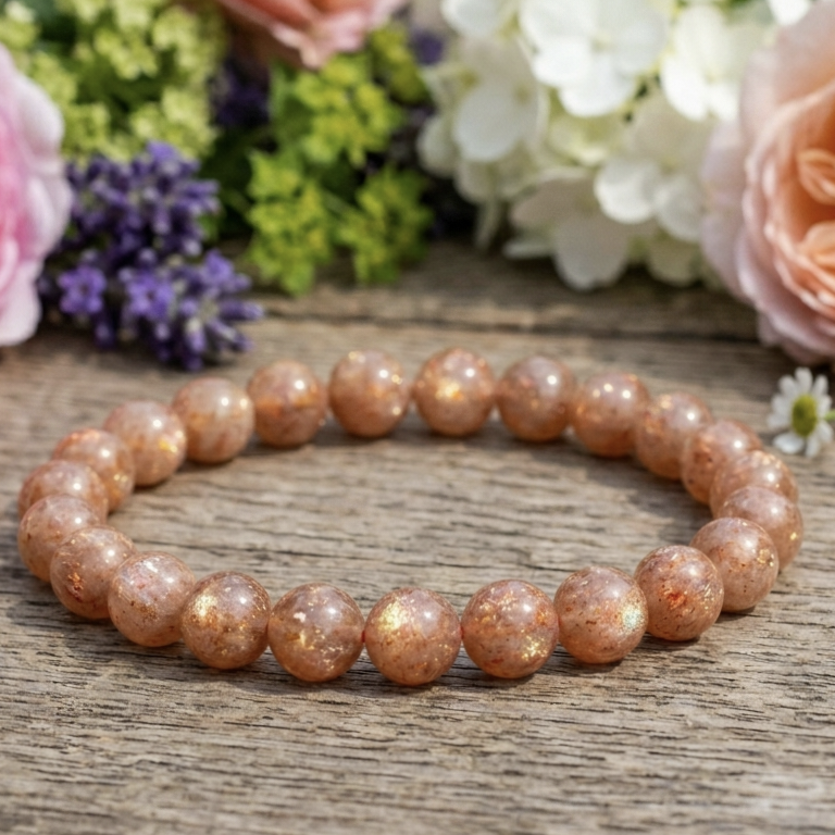 NATURAL SUNSTONE BRACELET
