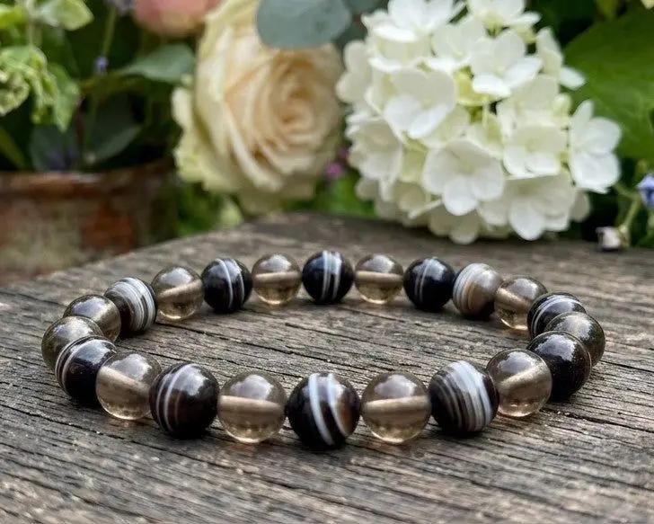 Sulemani Hakik bracelet worn on a wrist for spiritual balance and physical appearance protection.