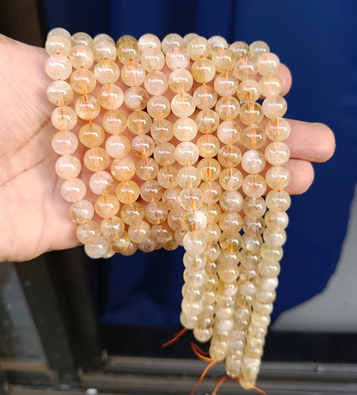 AAA natural citrine beaded bracelet with polished gemstone crystals for everyday wrist wear.