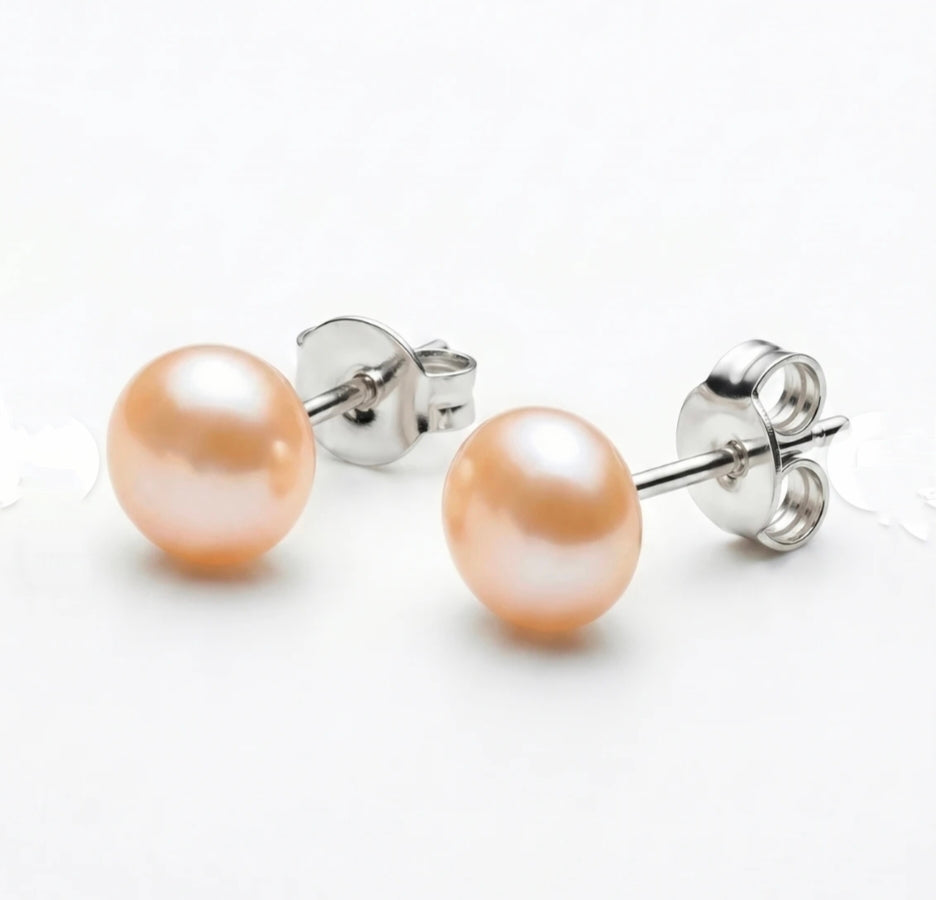 Real Freshwater Pearl Studs 10mm