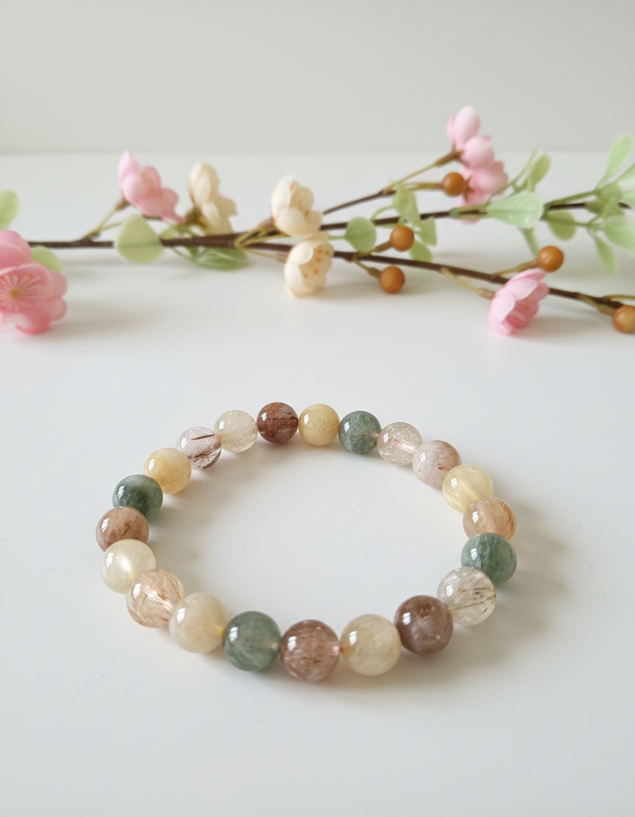 MULTI COLOR RUTILE BRACELET HEALING TRAUMAS