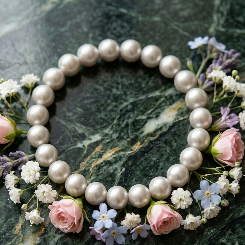FRESHWATER PEARL BRACELET LIGHT GRAY