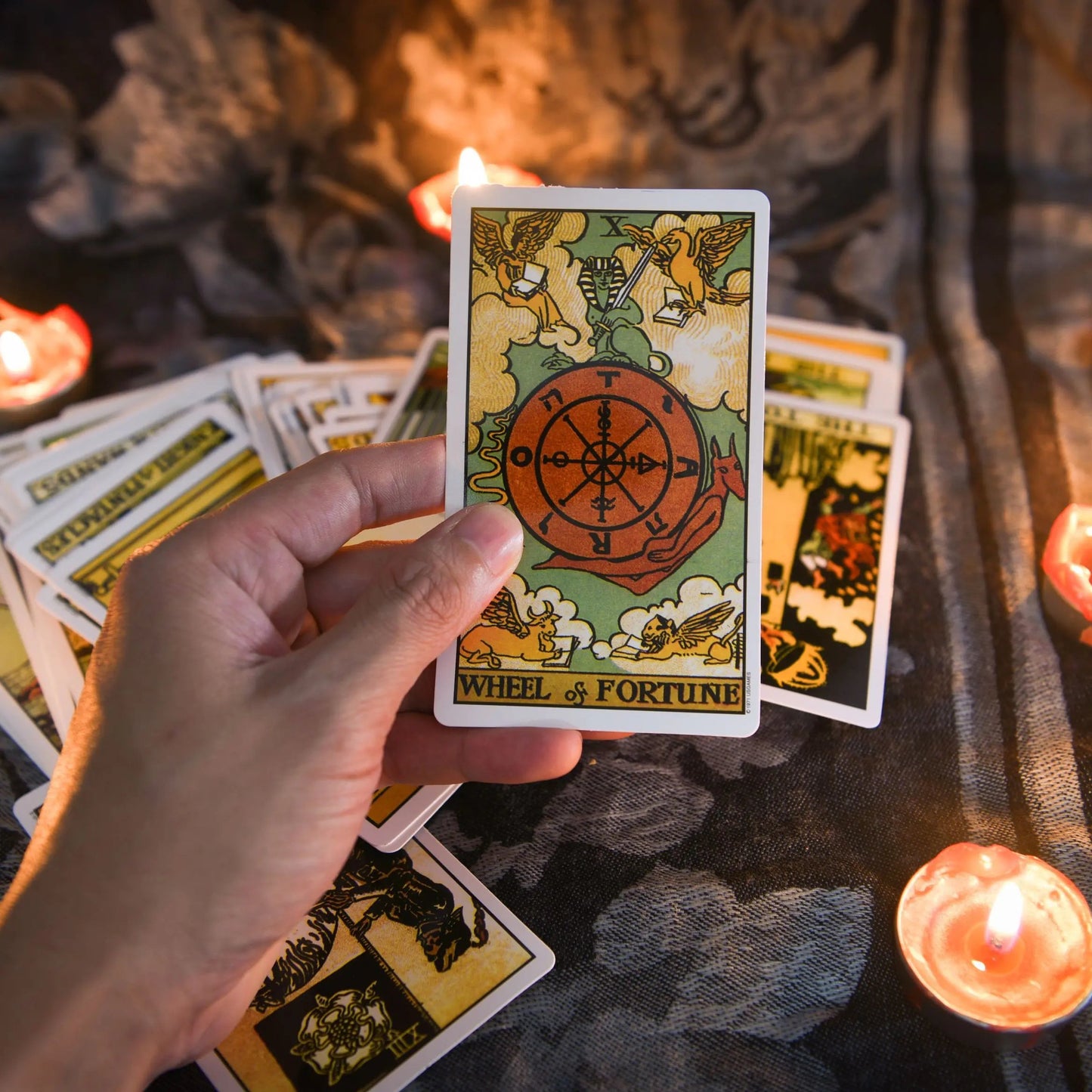 Wheel of fortune tarot card for urgent tarot reading consultation booking