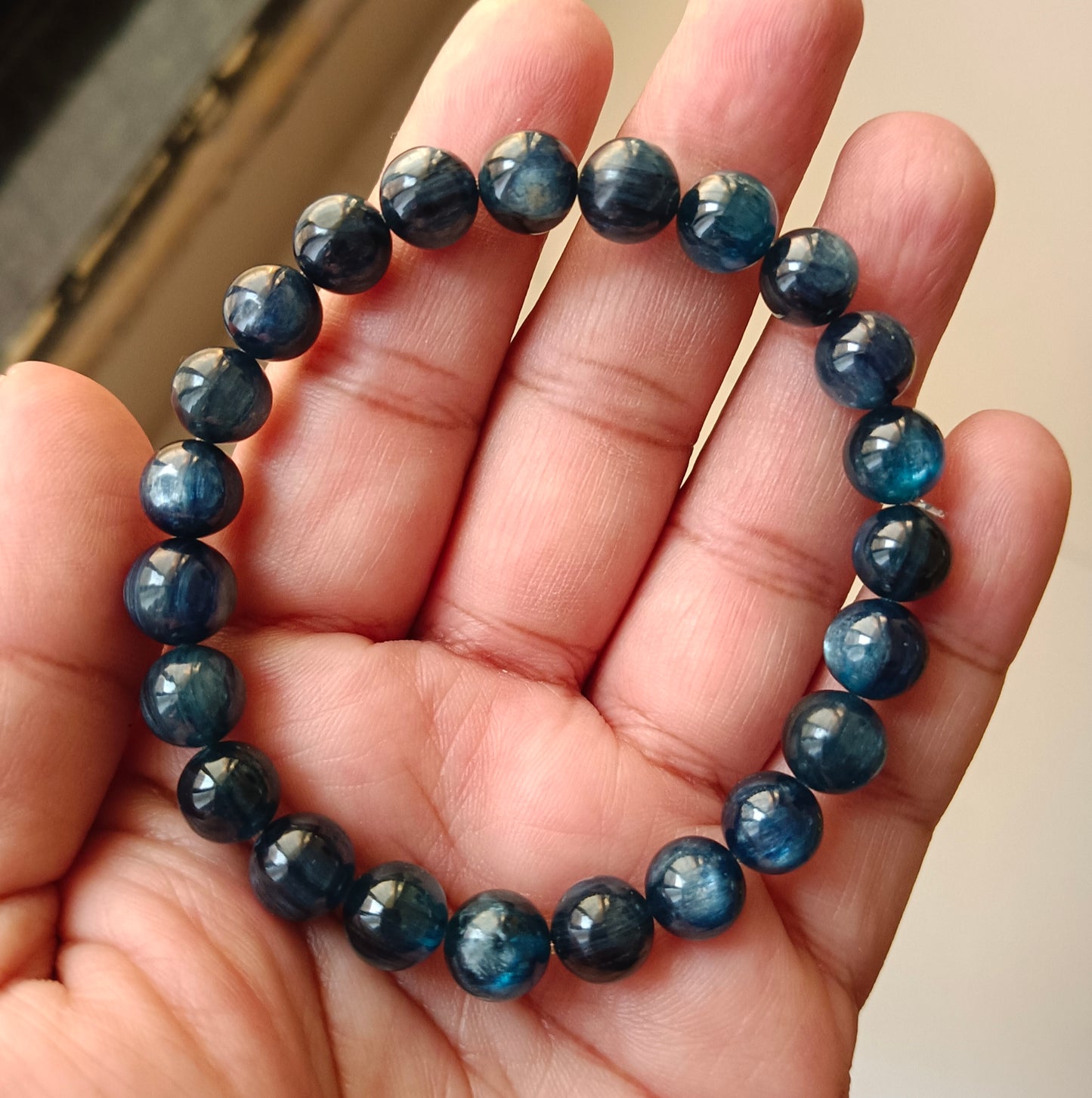 BLACKISH BLUE RARE KYANITE BRACELET