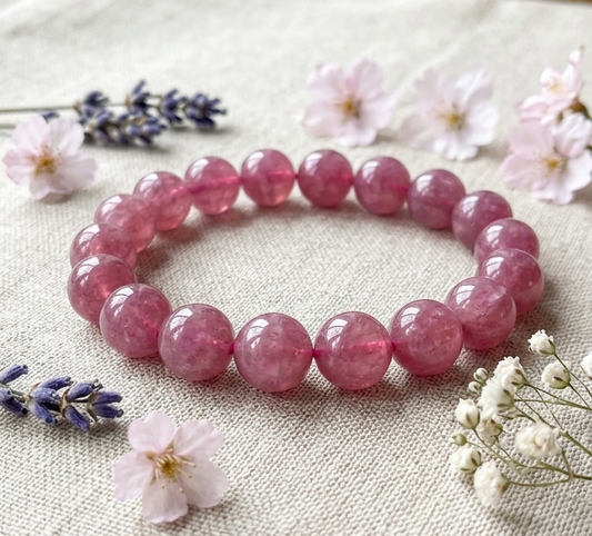 PURPLE ROSE QUARTZ BRACELET MADAGASCAR