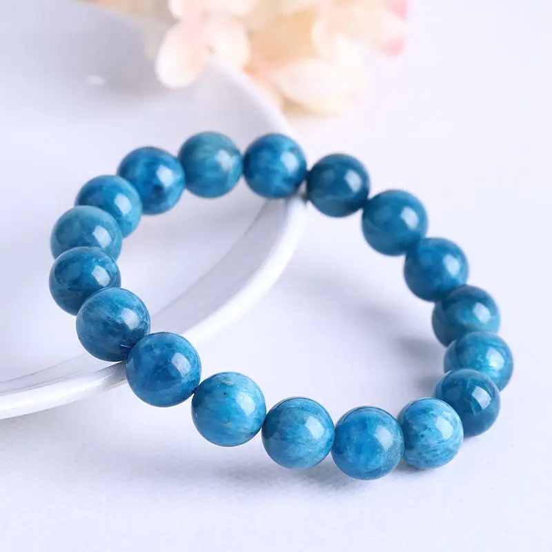BLUE APATITE BRACELET NEON LARIMA HIGH QUALITY