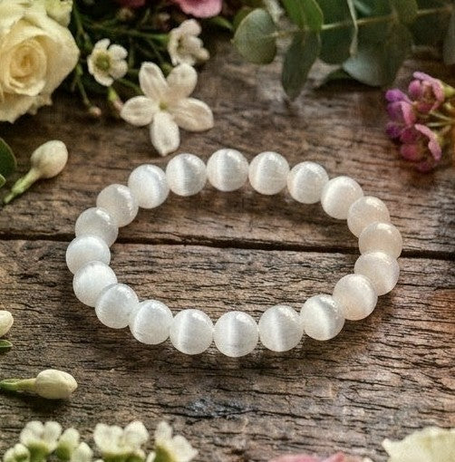 Self Energies PowerHouse  Selenite Bracelet