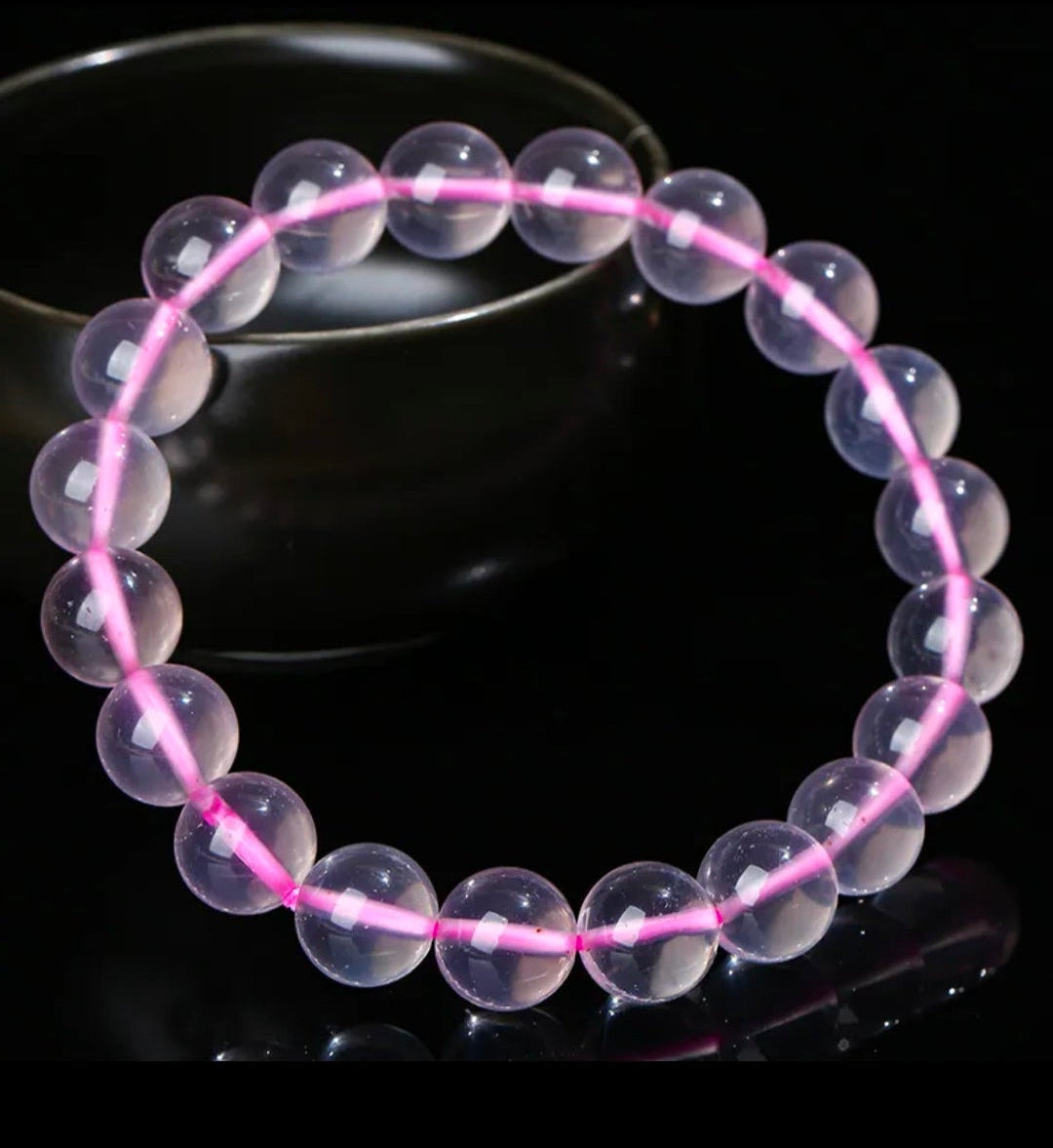 AMBRACE LOVE Mozambique 5A GRADE Rose Quartz Bracelet