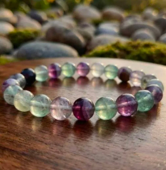 Multi Fluorite bracelet improve focus and clarity