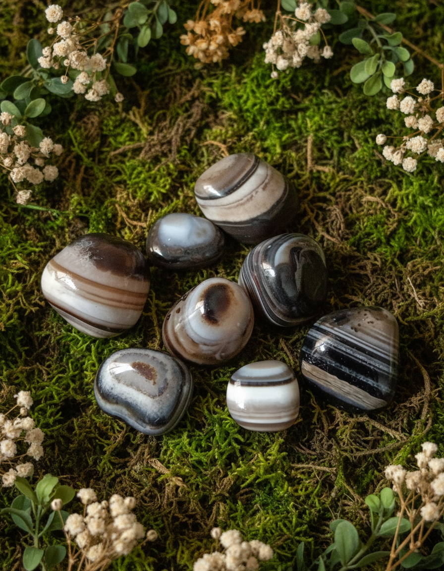Black Banded Agate Tumble sulemani